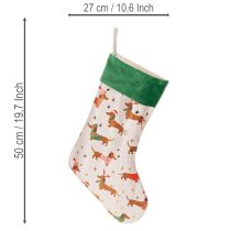 gjenstander Julestrømpe med dachsmotiv, 50 cm