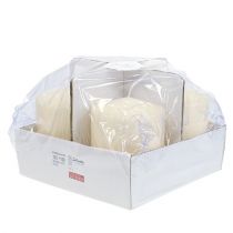 gjenstander Søylelys 130/100 krem 4 stk