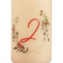 gjenstander Adventskranslyssett 1-4 kremfarget julemotiv RAL-kvalitet Laget i Tyskland 130/70mm 4 stk