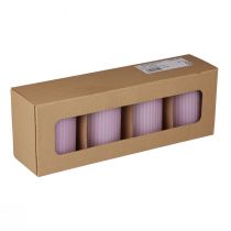 gjenstander Søylelys syrin rillede lys dekorasjon 70/90mm 4 stk