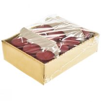 gjenstander Søylelys H70mm Ø50mm lys gamle røde 12 stk