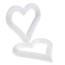 Styrofoam hjerte åpent 18cm 2stk