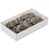 gjenstander Kunstig sukkulent voks kunstig plante med ståltråd 8 cm 8 stk