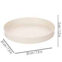 gjenstander Rundt dekorativt brett til hjemmetilbehør, 20 cm