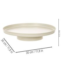 gjenstander Dekorativt brett 30 cm metallfat til plantedekorasjon