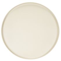 gjenstander Dekorativ rund beige tallerken med 40 cm høy bunn