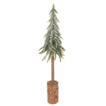 gjenstander Kunstig grantre, iset overflate, med trebase, vinterdekorasjon, 60 cm