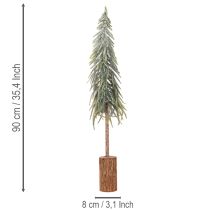 gjenstander Kunstig juletre med fot, frostet, som vinterdekorasjon, 90 cm