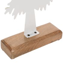 gjenstander Dekorativt juletre på trebase, borddekorasjon, jul, 46 cm