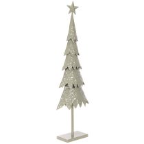 gjenstander Dekorativt juletre på stativ med stjerne, festlig borddekorasjon, 74 cm