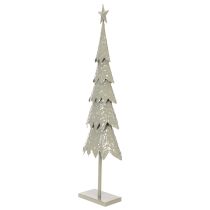 gjenstander Dekorativt juletre på stativ med stjerne, festlig borddekorasjon, 74 cm