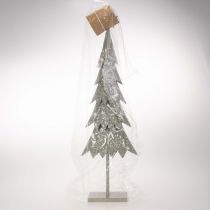 gjenstander Dekorativt juletre på stativ med stjerne, festlig borddekorasjon, 74 cm