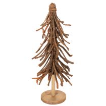 gjenstander Juletre laget av pilegrener på en trebase, 48 cm