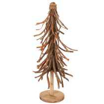 gjenstander Juletre laget av pilegrener på en trebase, 48 cm