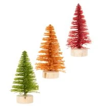 gjenstander Miniatyr kunstig juletre til borddekorasjon, 12 cm, 6 stk.