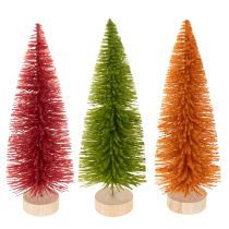gjenstander Kunstig juletre, dekorativt tre til borddekorasjon, 31 cm, 3 stk.