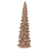 gjenstander Dekorativt juletre med flokker til vinterdekorasjon, 34 cm