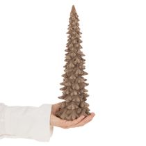 gjenstander Dekorativt juletre med flokker til vinterdekorasjon, 34 cm