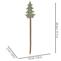 gjenstander Dekorativt juletre på pinne til blomsterkasser og høye arrangementer, 45 cm, 6 stk.