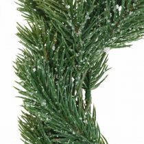 gjenstander Kunstig julekrans, dekorativ krans, frostet, Ø25 cm, dørkrans, adventskrans, glitter