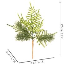gjenstander Kunstig grangren til festlig dekorasjon, 22 cm, 2 stk.