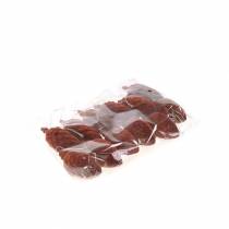 gjenstander Dekorative kongler flokket Rooibos 9,5cm/8cm 12 stk