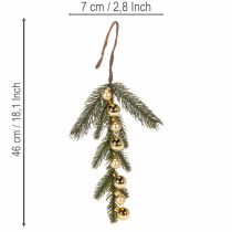 gjenstander Kunstig grangren med gullfargede mini julekuler, 46 cm, 2 stk.