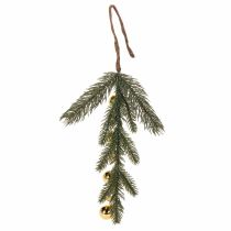 gjenstander Kunstig grangren med gullfargede mini julekuler, 46 cm, 2 stk.