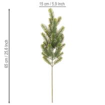 gjenstander Kunstig grangren, dekorativ gren, kunstig som julepynt, 65 cm, 3 stk.
