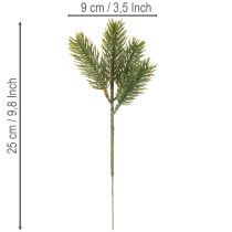 gjenstander Kunstig grønn grangren til vinterdekorasjoner, 25 cm, 24 stk.