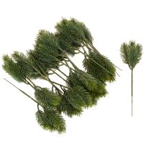 gjenstander Kunstig grønn grangren til vinterdekorasjoner, 25 cm, 24 stk.