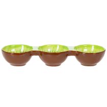 gjenstander Keramikkskål med kiwimotiv, sommerdekorasjon for stilig servering av tapas og snacks, 30 cm