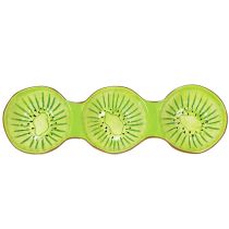 gjenstander Keramikkskål med kiwimotiv, sommerdekorasjon for stilig servering av tapas og snacks, 30 cm