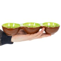 gjenstander Keramikkskål med kiwimotiv, sommerdekorasjon for stilig servering av tapas og snacks, 30 cm