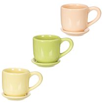 gjenstander Kaffekopp, dekorativ borddekorasjon for et stilig romdesign med planter, 11 cm, 3 stk.