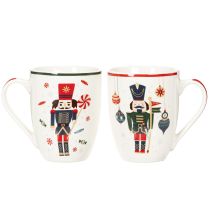 gjenstander Julekrus med nøtteknekker- og sukkerstangmotiv, 10 cm, 2 stk.