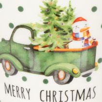 gjenstander Kaffekrus Merry Christmas julemotiv keramisk krus 10 cm 2 stk