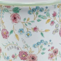 Plantekopp roser Emaljert dekorativ kopp med håndtak hvit Ø9,5cm