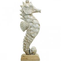 gjenstander Seahorse Deco Hvit Tre Maritim Dekor Deco Figur H38cm