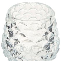 gjenstander Telysholder i glass med kjegleformet base, H19,5/22,5 cm, sett med 2 stk.