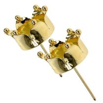 gjenstander Telysholder krone gull Ø4,8cm 4stk