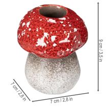 gjenstander Dekorativ sopp, fluesopp, telysholder som borddekorasjon, 9 cm