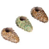 gjenstander Telysholder med kongledesign, lysestake 8 cm, 3 stk.
