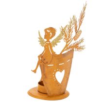 gjenstander Julelysholder, engeldekorasjon, rustdekorasjon, Ø8 cm H18 cm