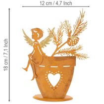 gjenstander Julelysholder, engeldekorasjon, rustdekorasjon, Ø8 cm H18 cm