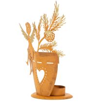 gjenstander Julelysholder, engeldekorasjon, rustdekorasjon, Ø8 cm H18 cm