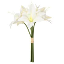 gjenstander Kunstige hvite tigerliljeblomster til vaser og arrangementer, 29 cm bukett med 6 stk.