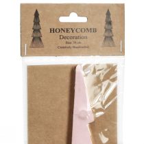 gjenstander Bordpynt juletre honeycomb papir Aprikos Gull H30cm 2 stk