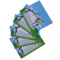 gjenstander Bordpynt skole påmelding, bordkort skolestart dekorasjon 6×9cm 6stk