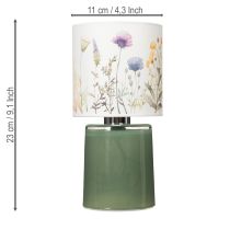 gjenstander LED-bordlampe med blomstermønster for stilig stuebelysning, 23 cm